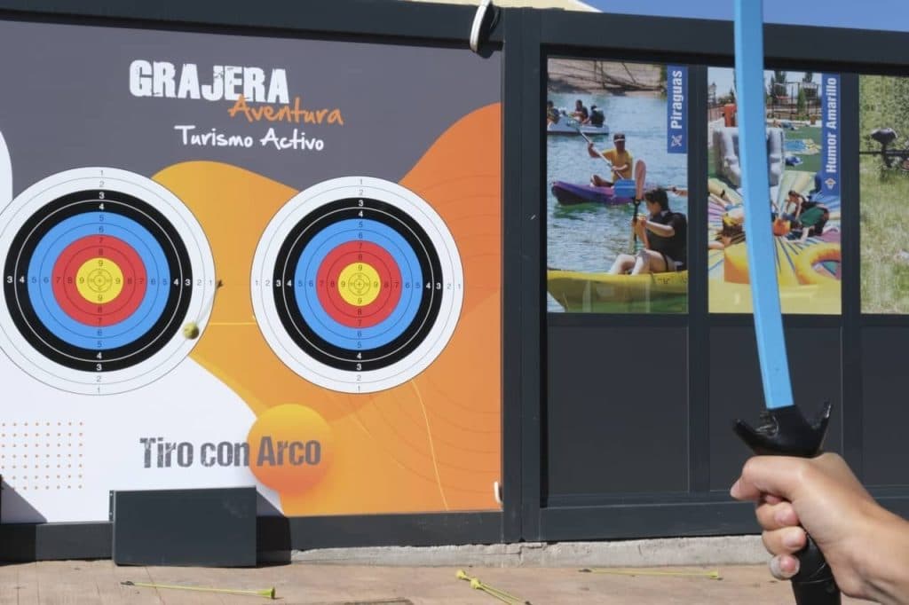 Panel de tiro con arco en Grajera Aventura